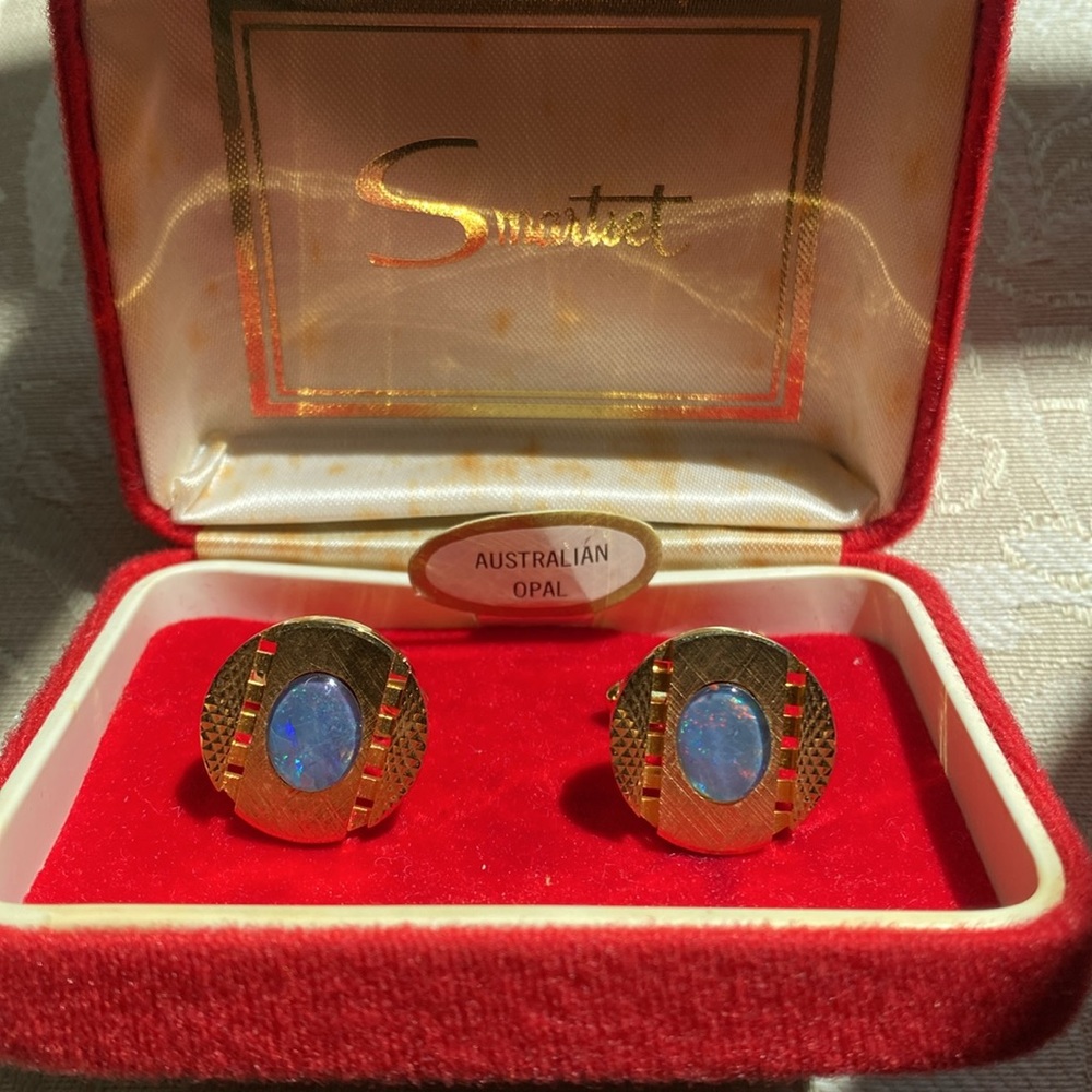 Australian opal cufflinks